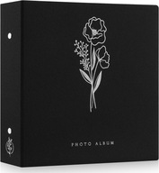 STYLOWY ALBUM FOTOGRAFICZNY DUŻY 1000 KIESZENI NA ZDJĘCIA XL CZARNY