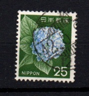 Znaczek Japonia Kwiaty hortensja 1966r.