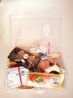 Zestaw krawiecki naszywki metki klamra do szycia dodatki akcesoria