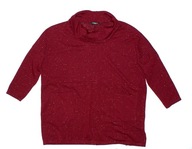 Cudna włoska SUKIENKA_sweterkowa burgundowa oversize luźny golf DUŻA_50