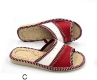 KAPCIE PANTOFLE DAMSKIE SKÓRA LACZKI Komfortowe Domowe 39