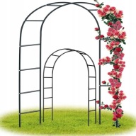 PERGOLA OGRODOWA TARASOWA METALOWA ŁUK NA RÓŻE CZARNA PODPORA POD RÓŻE