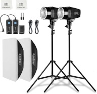 JK304 ZESTAW LAMP BŁYSKOWYCH GODOX DO FOTOGRAFI 2 x 180 W, 5600 K