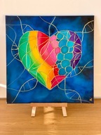 Obraz Płótno Akryl SERCE WOŚP 50x50cm