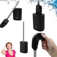 SZCZOTKA DO WC SILIKONOWA CREOPARD NAŚCIENNA STAL NIERDZEWNA CZARNA MAT