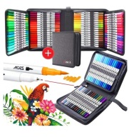 Flamastry ZSCM 100 szt. Bezwonne na bazie wody pędzelkowe Prezent