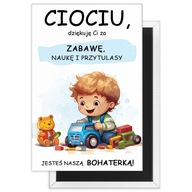 PODZIĘKOWANIE DLA CIOCI ZE ŻŁOBKA - personalizowany magnes na lodówkę