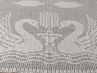 Firanka serwetka serwetki obraz cacko szydełkowe rękodzieło 72x46