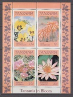 1986 Tanzania kwiaty arkusik 324-27 **