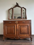 Stara francuska dębowa toaletka , komoda SZYBKA DOSTAWA