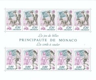 Monako 1989 Znaczki Blok 44 ** Europa CEPT gry i zabawy dzieci