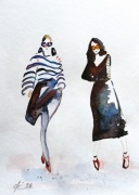 Ilustracja 2 modeli, 30*21cm, Original Akwarela3