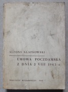 1554 Umowa Poczdamska z Dnia 2 VIII 1945 r. Alfons Klafkowski