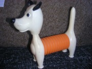 piesek harmonijka zabawka z prl-u