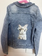 Kurtka jeansowa dla dziewczynki Króliczek rozmiar 164