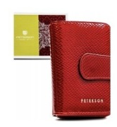 Peterson portfel skóra naturalna czerwony - kobieta