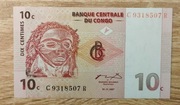 Demokratyczna Republika Konga (Zair) 10 Centime 1997 P-82a UNC 