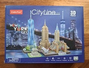 Puzzle 3D City Line Nowy Jork 123 elementy Cubic Fun