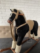 Koń na biegunach bujany drewniany