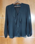 H&M czarna bluzka koszula sznurowana 38 