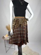 Spódnica Wish by Anjee mix print leopard krata S 36 boho eclectic chic