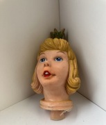 lalka pacynka teatralna głowa królewna PRL vintage