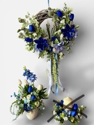 Komplet stroik wianek wiosenny wielkanocny