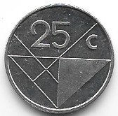 Aruba 25 cent 1991