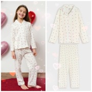 Piżama dziecięxlca w serduszka 140cm