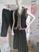 Komplet 3 częściowy Bonaparte bona parte sztruks  spodnie kamizelka spódnic