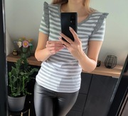 Damska bluzka paski 36/38 falbanka