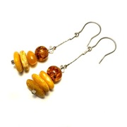 Fiolekart - Kolczyki, biżuteria artystyczna  - bursztyn, Swarovski