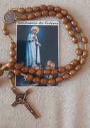 Różaniec z drzewa różanego dla babci z magnesem Matka Boska Fatimska FATIMA