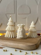 Świeca sojowa zestaw 3szt Warm Wishes Święta choinka prezent | noya