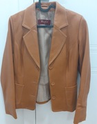 Kurtka skórzana damska XS brązowa 