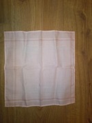 Chusteczka bawełniana do nosa damska naszywka 28 x 26cm różowa nowa