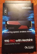 Dysk Samsung SSD 990 Pro 4TB NVMe Heatsink NOWY