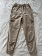 H&M Beżowe bawełniane spodnie cargo S 36