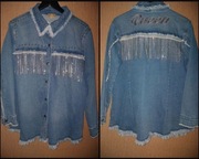 Sarah Kern | Queen | Freddie Mercury | kurtka | denim | frędzle | cyrkonie