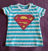 Bluzka krótki rękaw T-shirt Superman rozmiar 86