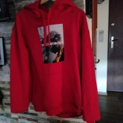 Bluza z kapturem polar czerwona rozm.xl