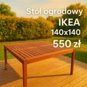 Stół ogrodowy drewniany 140  140 cm IKEA 
