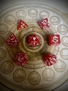 Kości Dice Smocze Czerwone Kostki do RPG DnD dungeons & dragons warhammer