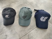 Zestaw czapek z daszkiem bejsbolówki, 4F, sportswear, nowe, 3 czapki