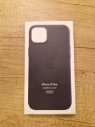 Plecki Etui Apple iPhone 14 Plus Leather Case Magsafe Czarny Skórzane