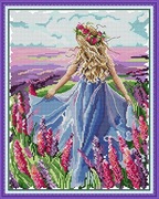 Zestaw do haftu krzyżykowego "Lawendowa dziewczyna"