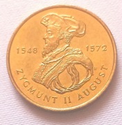 2zł Zygmunt August Piękny z połyskiem B.rzadki