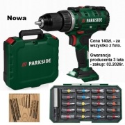 Wkrętarka Parkside PABS 20-Li 20V Gratis bity 21el. + wiertła, gwarancja 3l