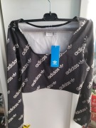 Bluzka z połyskiem adidas top crop 