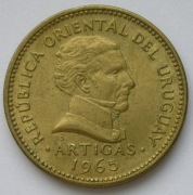 Urugwaj 1 peso 1965 -  Artigas - stan 1/2